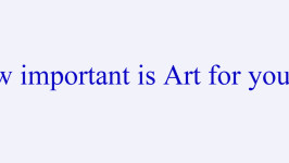 HAF: how important is Art to you?